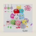 12 Pcs Plush Toy Keychain, Cute Kawaii Plush Keychains Bulk For Birthday