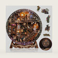 DIY Miniature House Kit, 3D Round Wooden Hanging & Tabletop Decor