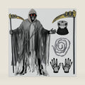TOLOYE Grim Reaper Costume Adult Men, 5Pcs Scary Death Halloween Set