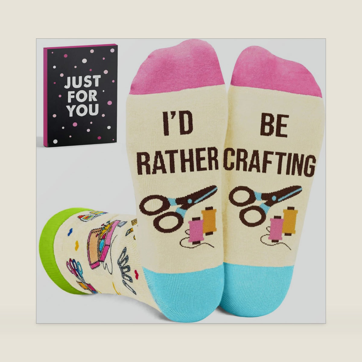 Crafty Gifts For Women - Gifts For Crafters, Craft Gift, Funny Socks