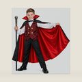 Doloowee Boys Vampire Halloween Costume 4-Piece Dracula Set Ages 3-12