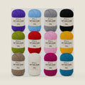 Wool Blend Yarn, 12 Assorted Colors, 100g Each, No. 4 Medium Weight