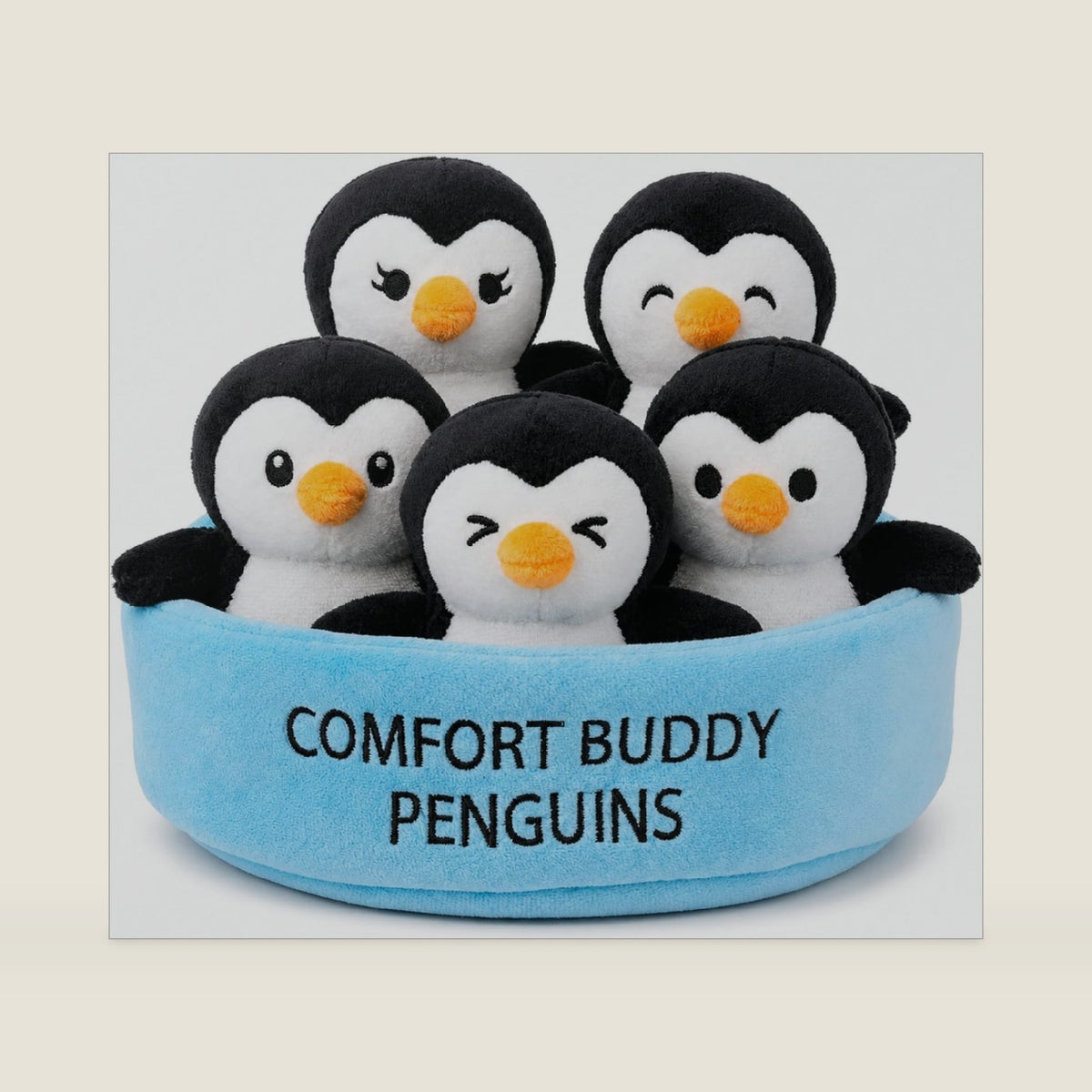 Emotional Comfort & Support Penguins Set of 5, Cute Stuffed Animals