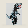 Skeleton T-Rex Inflatable Halloween Costume for Adults