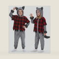 Kids Werewolf Costume for Girls & Boys - 3D Hooded Animal Jumpsuit for Halloween Party