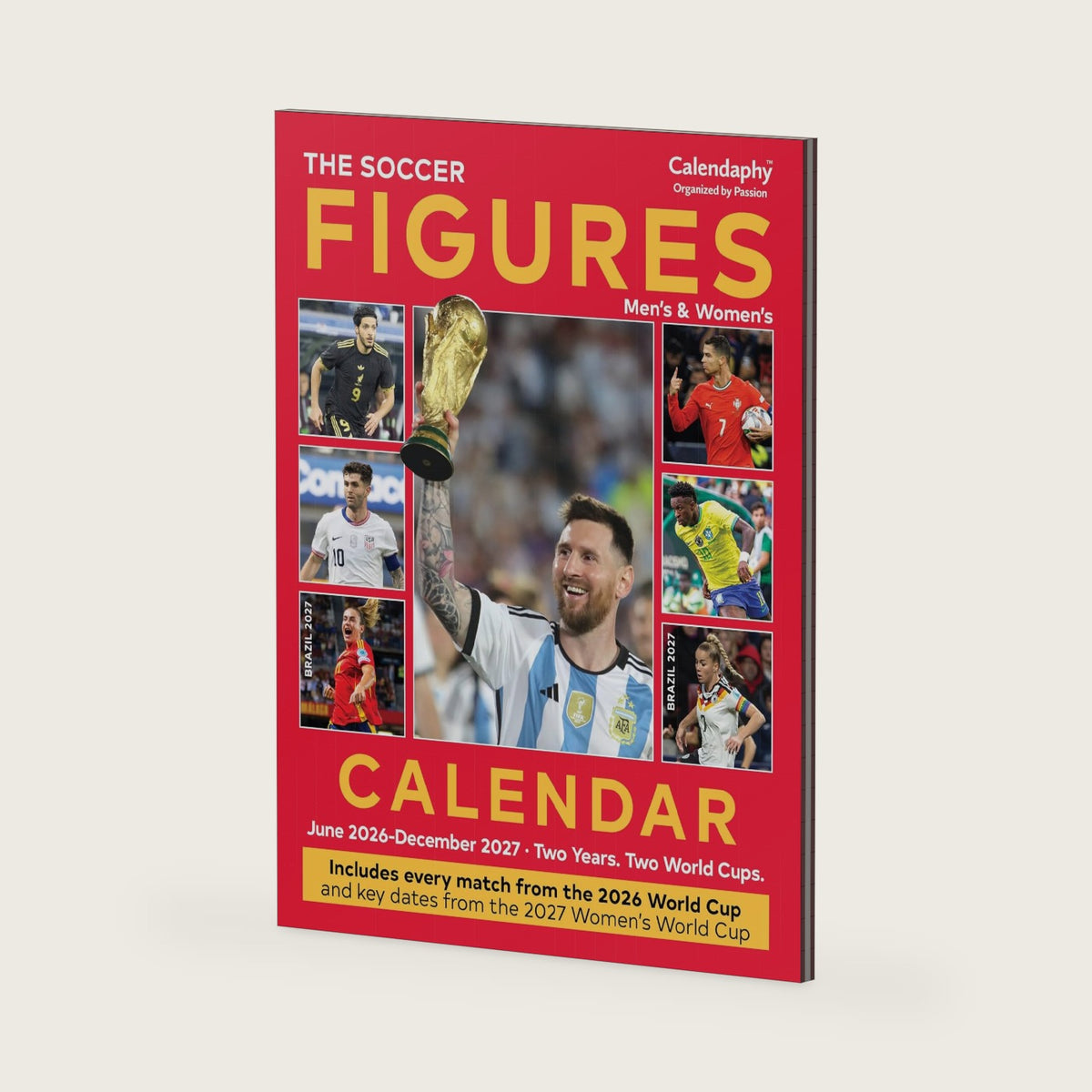 The Soccer Figures | June 2026–December 2027 | 19-Month Wall Calendar | Leading Men's and Women's Football Players