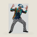Adult Blue Scary Clown Costume for Men Halloween Horror Cosplay Dress Up Party