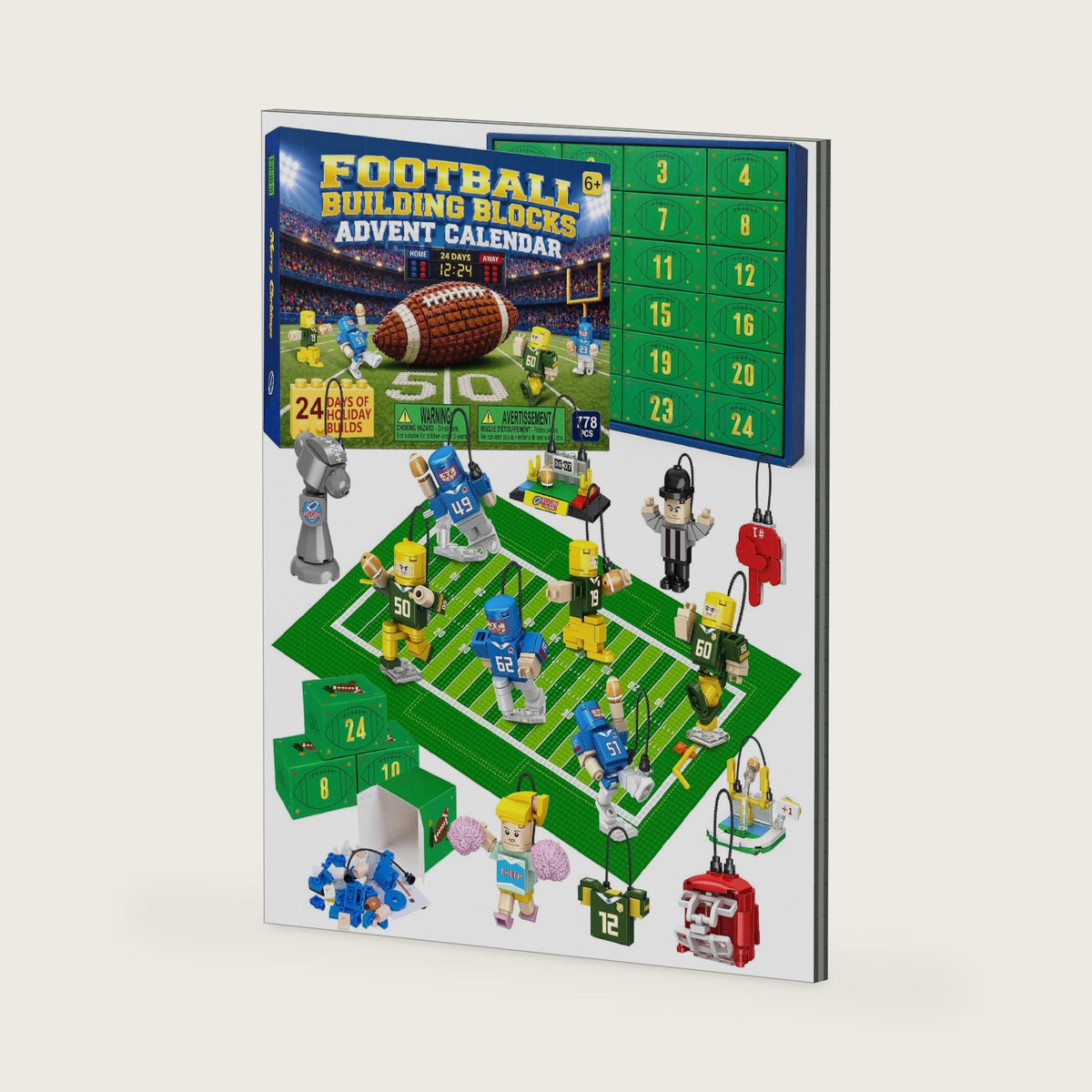 Football Advent Calendar 2026, 24 Days Building Blocks for Kids