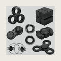 Fidget Toys Adults&Teens,Metal Magnetic Spinner for Classroom Sensory Pack