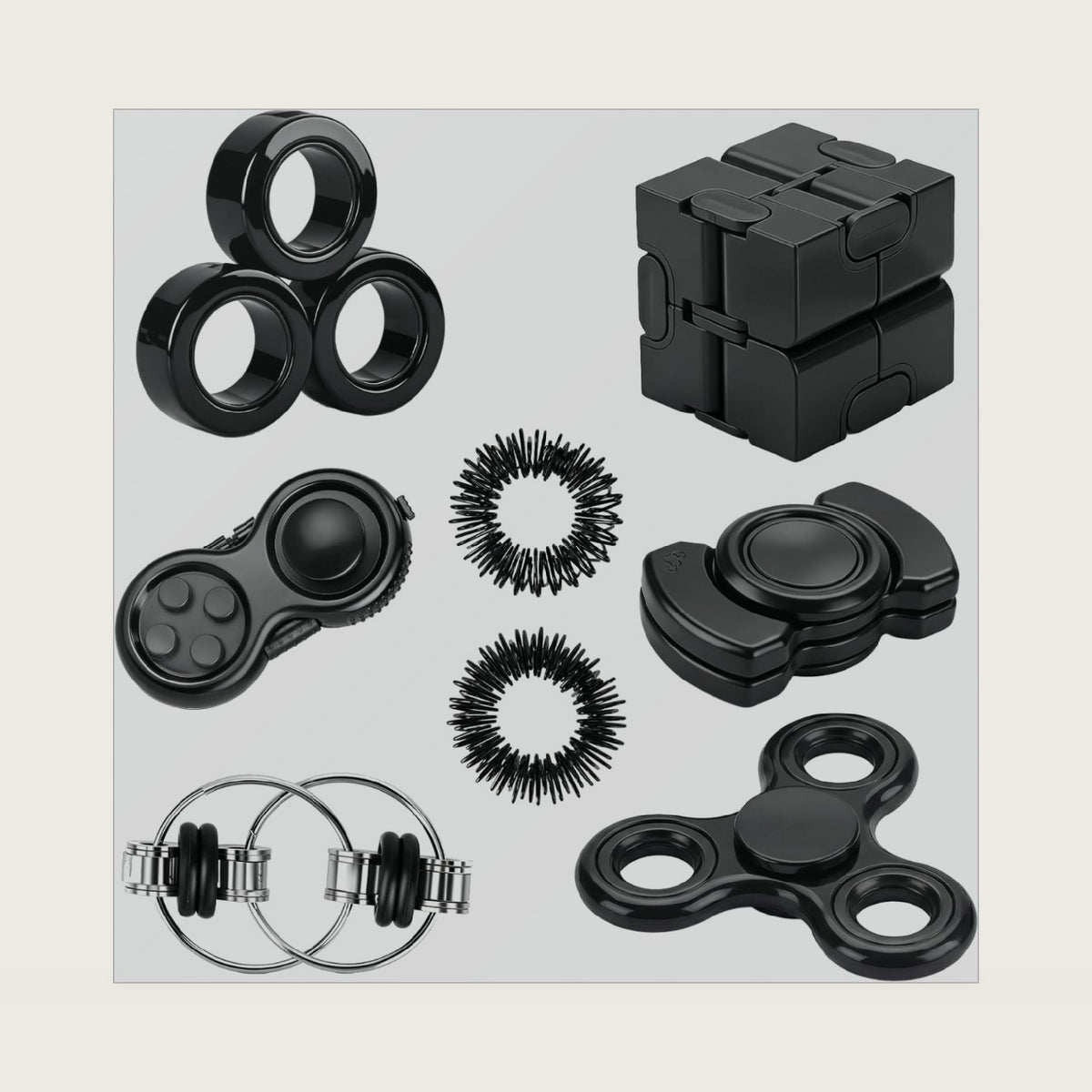 Fidget Toys Adults&Teens,Metal Magnetic Spinner for Classroom Sensory Pack