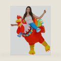 Inflatable Rooster Costume, Full Body Blow Up Chicken Animal Costume for Adults, Funny Fancy Dress Outfit for Halloween, Carnival, Cosplay, Party, Easter