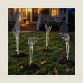 4 PCS Halloween Skeleton Arms Stakes, Skeleton Hands for Yard Decorations