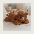 Onsoyours Original 4 Lbs Weighted Highland Cow Stuffed Animals, 23.5" Large Soft Fluffy Cow Plush Toy Pillow Gifts for Kids & Adults (Brown)