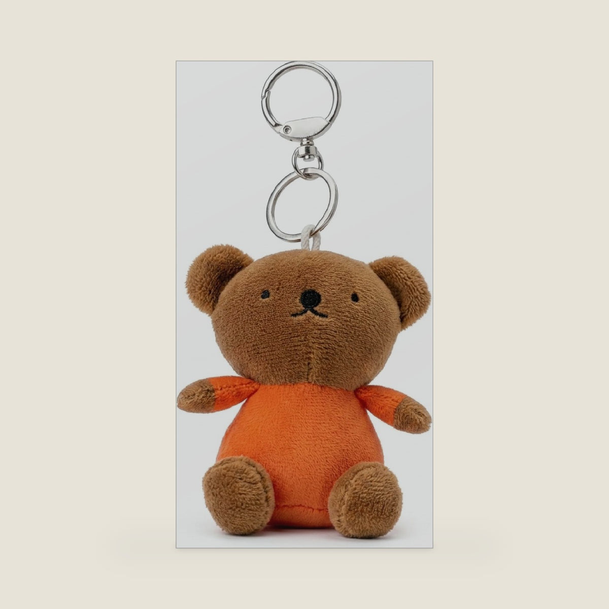 KIDS PREFERRED Boris 5 Inch Plush Keychain, Bear Bag Charm