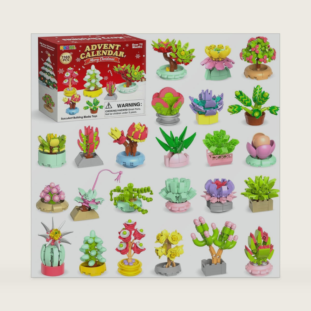 Advent Calendar 2026 Flowers Botanical Building Block Set for Kids Adult 6+
