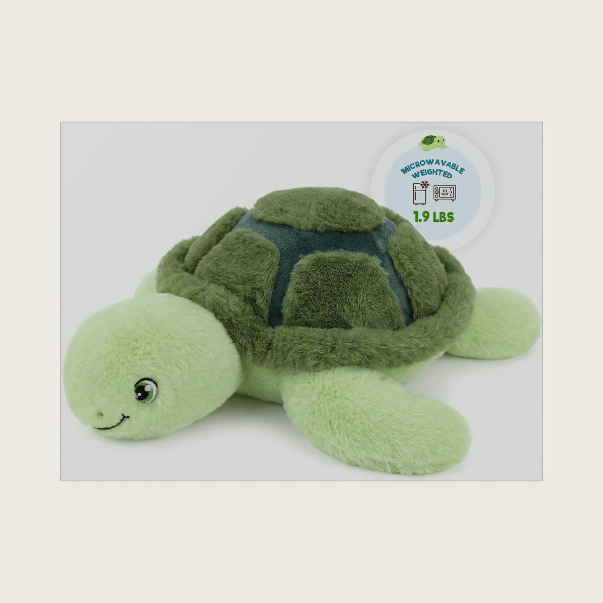 Onsoyours Original Heatable & Weighted Turtle Stuffed Animals, 15" Microwavable Turtle Plush for Warmth & Comfort - Soft Plushie Toys for Kids and Adults