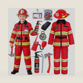GIFTINBOX Firefighter Costume for Kids, Fireman Costume for Boys Ages 3-10