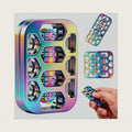 Fidget Toys Adults Openwork Design Metal Fidget Slider EDC Fidget Toys Adults Decompression Desk Toys to Relief Anxiety and Stress for ADD, ADHD & Autism (Vibrant Colors)