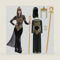 Yunlly 6 Pcs Halloween Egyptian Cleopatra Costume