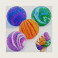 4 Pcs Soft Textured Squishy Stress Balls, Silky Soft Memory Gel Sensory Squeeze Fidget Toys for Kids Adults, Anxiety Relief Hand Exercise Squish Balls, Party Favor Gift Squishies