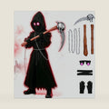 Glowing Eyes Grim Reaper Costume for Kids, Halloween, Dress-up Party