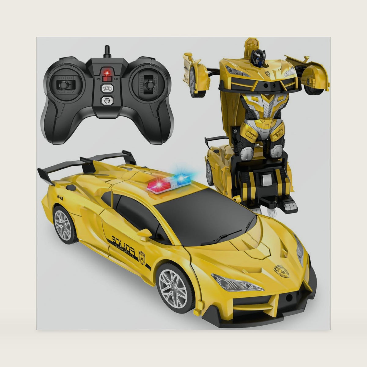 LNNKINE Remote Control Car for boy Transforming Toy 360° Rotating Christmas