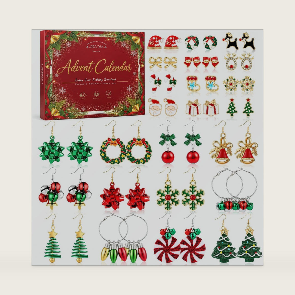 Christmas Earrings Jewelry Advent Calendar for Women 2026 Gifts Accessories