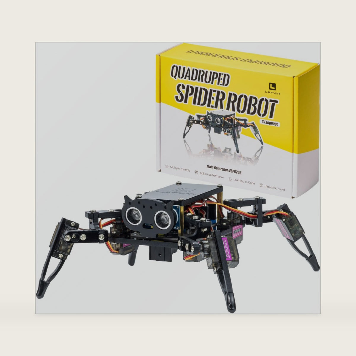 LAFVIN Spider Robot Kit for ESP8266 Compatible with Arduino IDE
