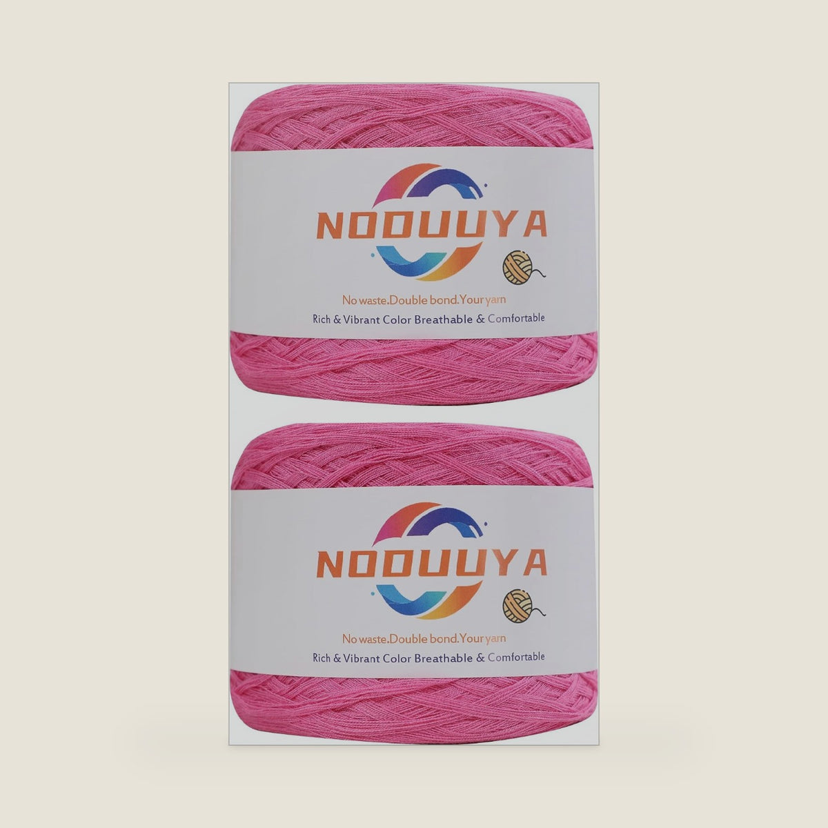 Soft Bamboo Yarn for Crocheting and Knitting - 100g/skein 280m DK Light Worsted #3-98% Rayon from Bamboo 2% Cotton - 2 Skeins Sand (Dragon Fruit)