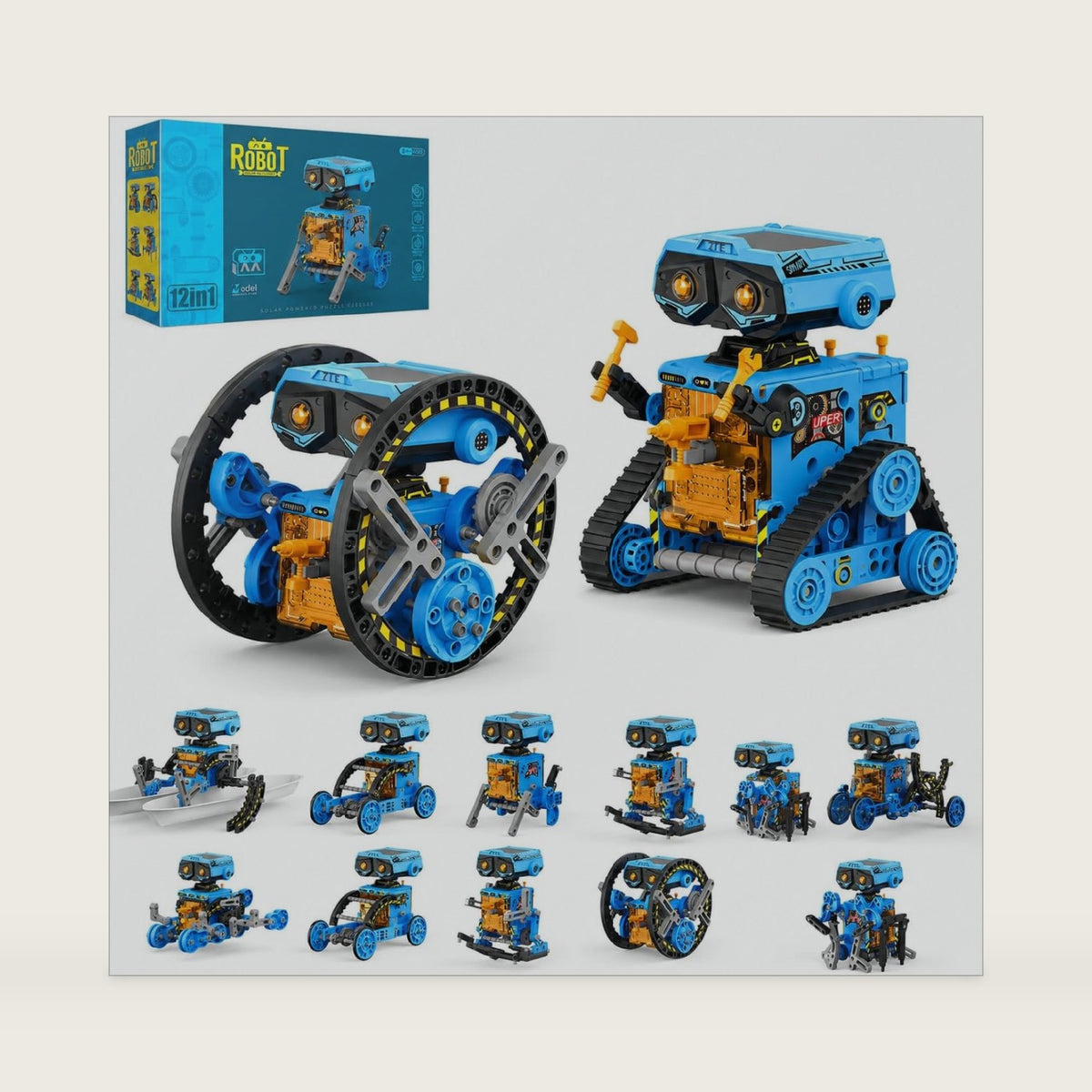 Solar Robot Kit 12-in-1 STEM Science Building Kit Robotic Toy for Boy Girl