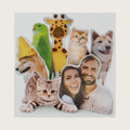 Custom Pet Pillow with Picture, Personalized Photo Dog Cat Face Shaped Pillow, Customized Stuffed Animal Pictures Pillows Memorial Loss Sympathy Gifts