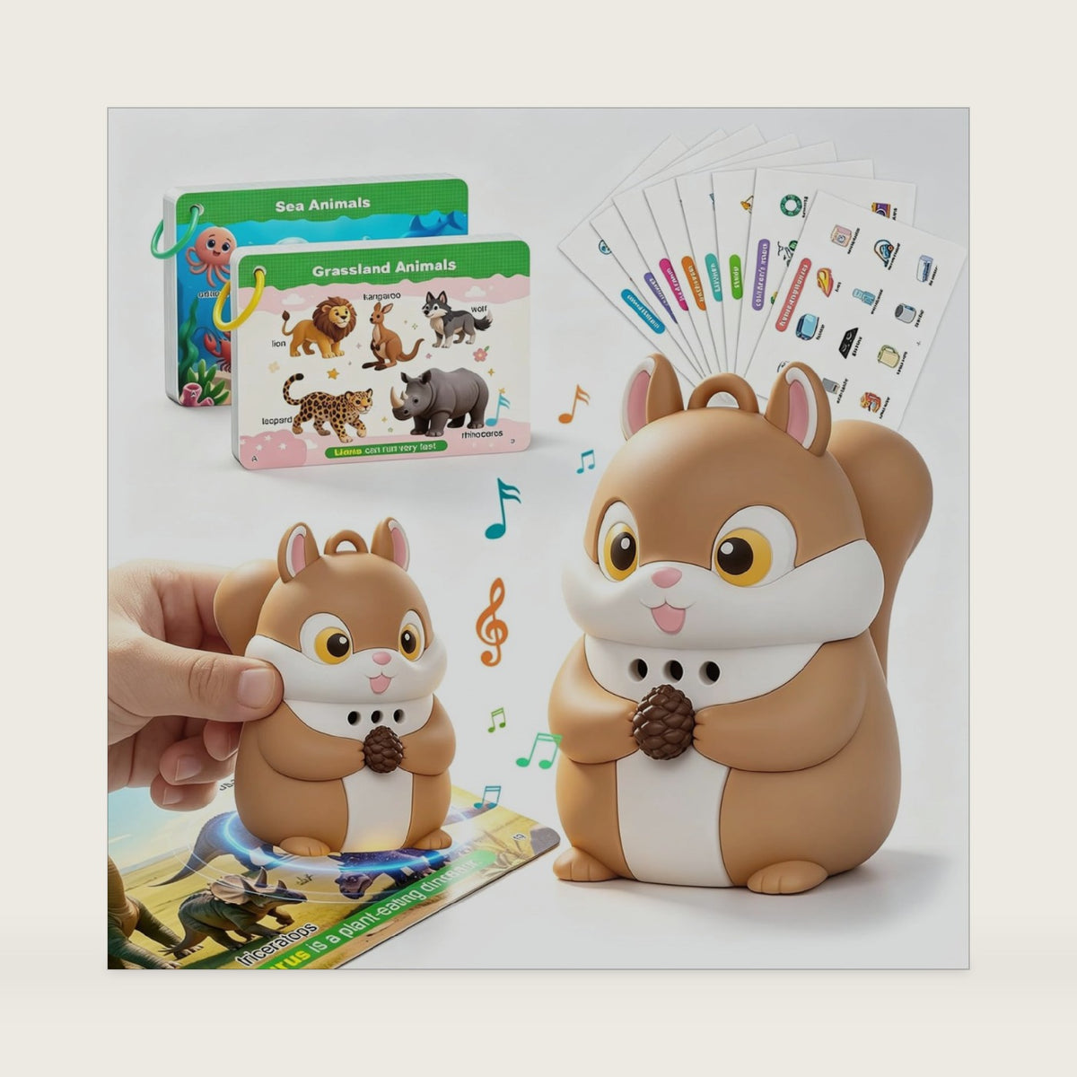 2PCS Talking Pen with 56 Double-Sided 3D Flash Card 1000+ Word & 96 Sticker