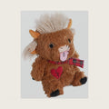 Highland Cow Stuffed Animal, 16-inch Funny White Elephant Gifts for Adults