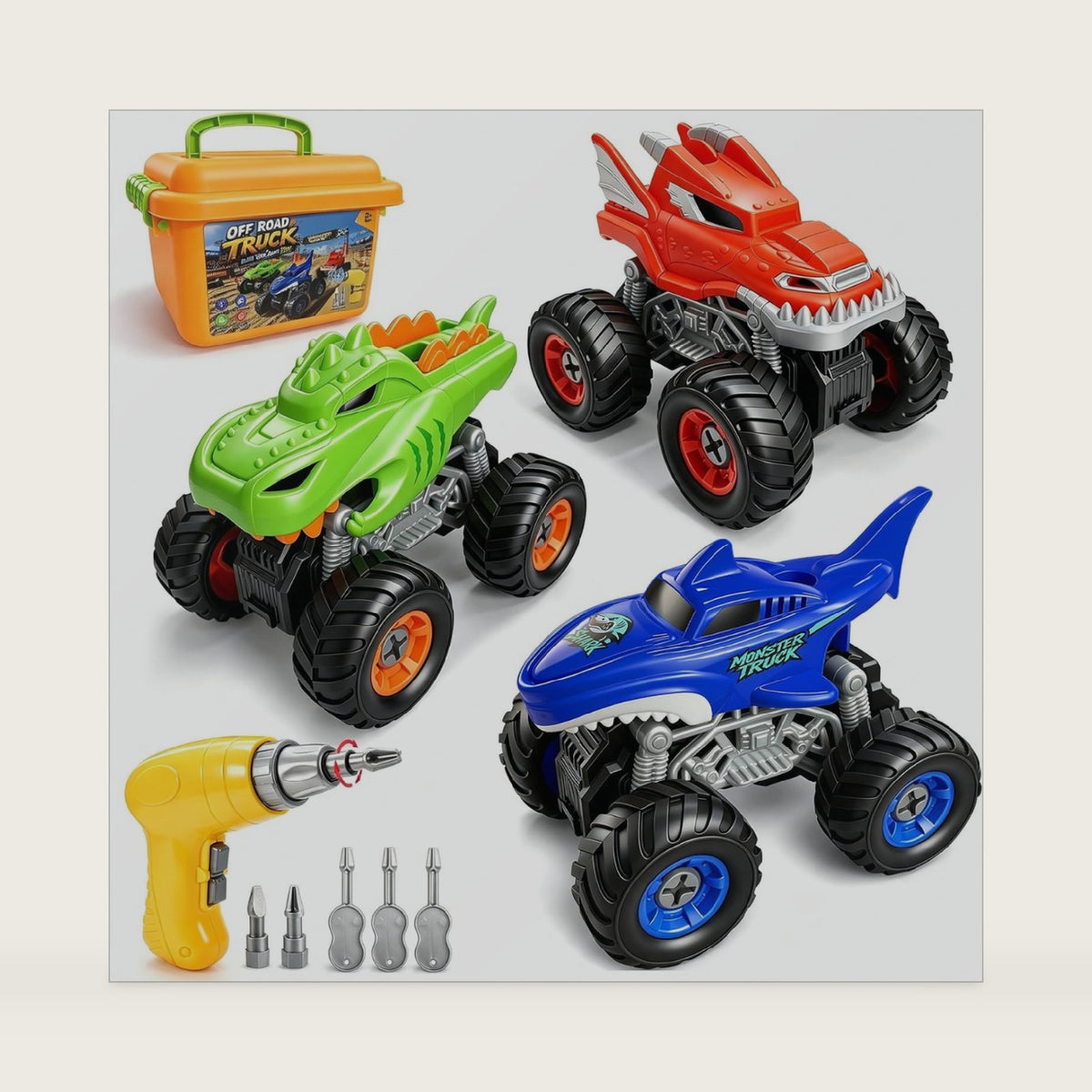 Take Apart Monster Truck Toys for 3 4 5 6 7 Year Old Boys Gifts