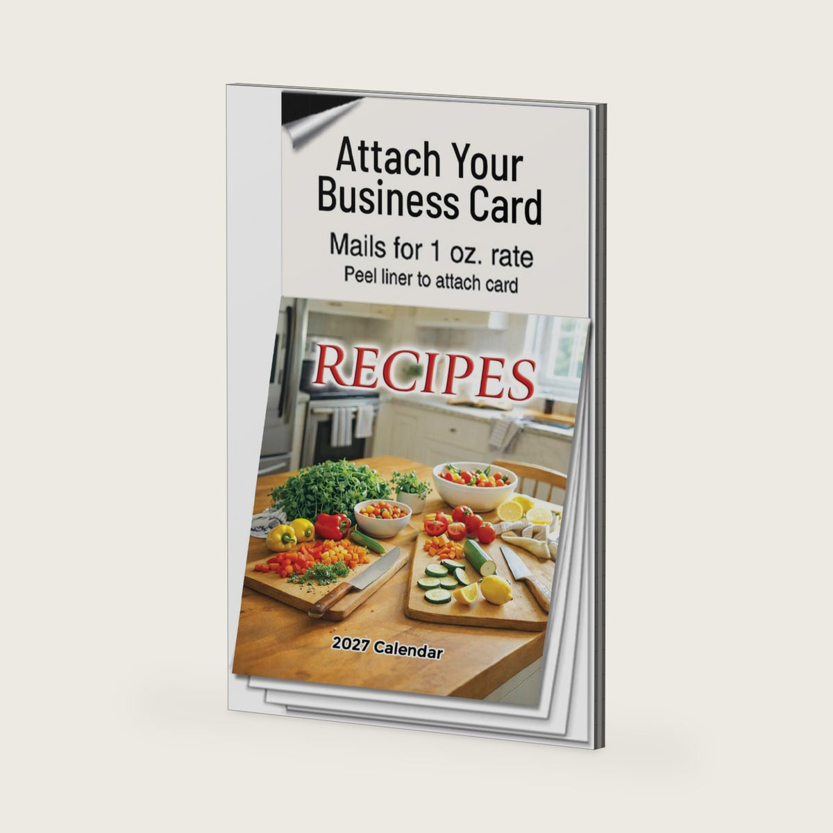 13-Month Tear-Off Magnetic Recipe Calendar 2027 – Cooking Kitchen Essentials (RCP801) – Perfect Appreciation Gift for Clients, Friends & Small Businesses (100)