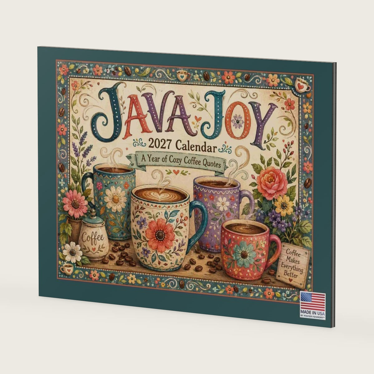 Java Joy Coffee Calendar 2027 Monthly Wall Calender 12 Month