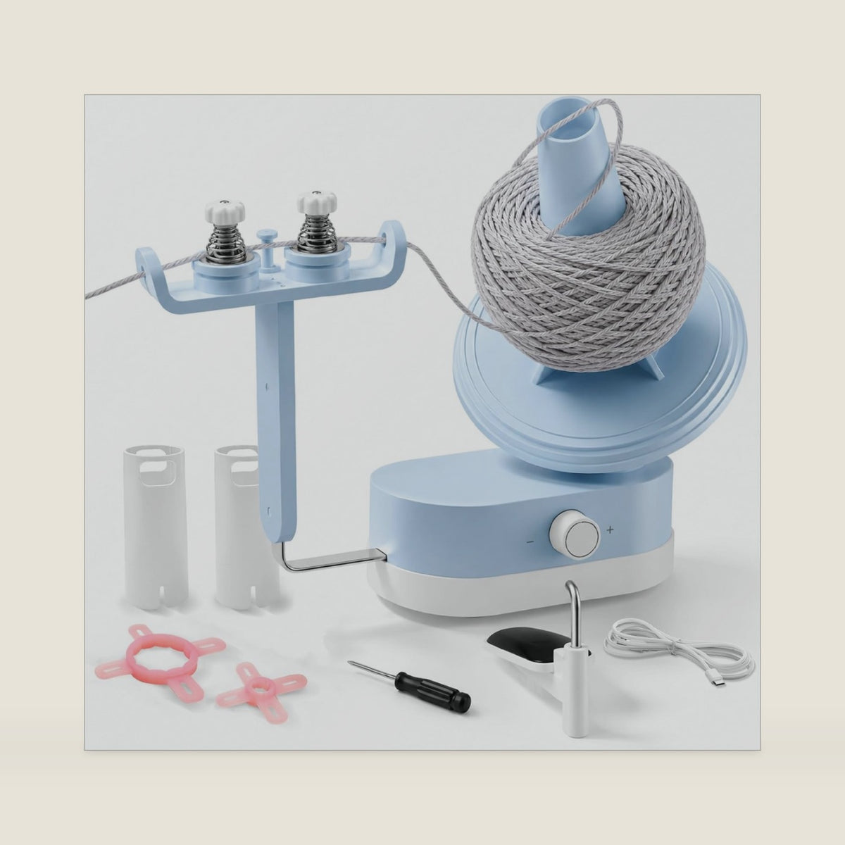 Electric Yarn Winder 12oz, Automatic Ball & Cake Winder, Blue