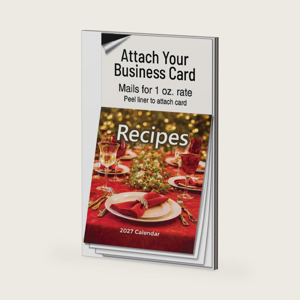 13-Month Tear-Off Magnetic Recipe Calendar 2027 – Table Setting (RCP805) – Perfect Appreciation Gift for Clients, Friends & Small Businesses (300)