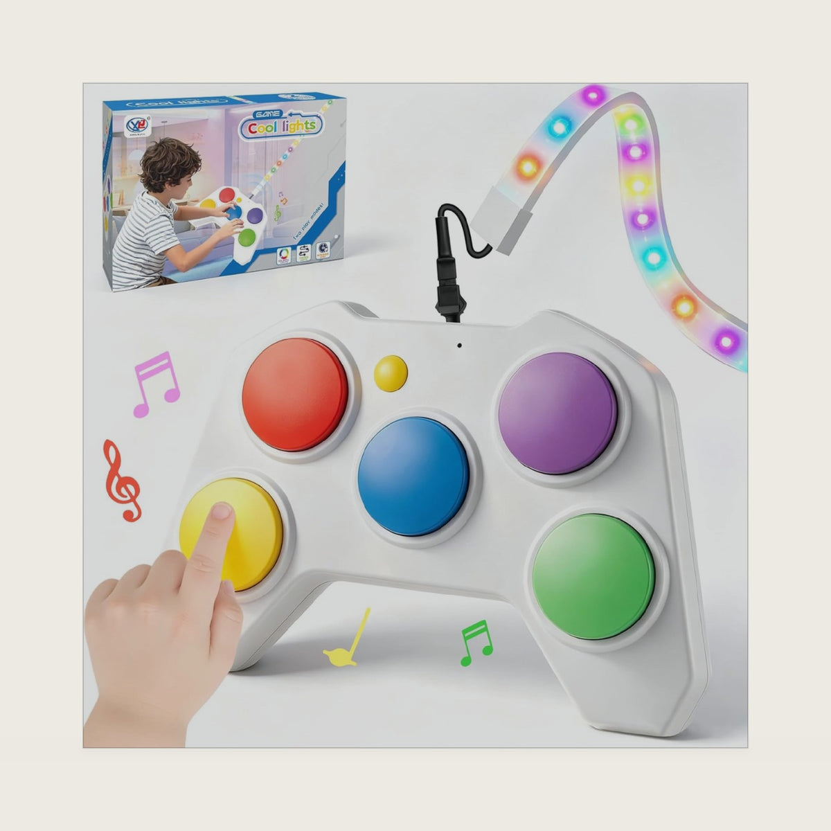 Fast Push Handheld Game for Kids, Light Up Color Matching Reflex Game