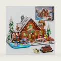 INSOON Winter Cabin Building Set with Light for Adults, Wooden Forest House