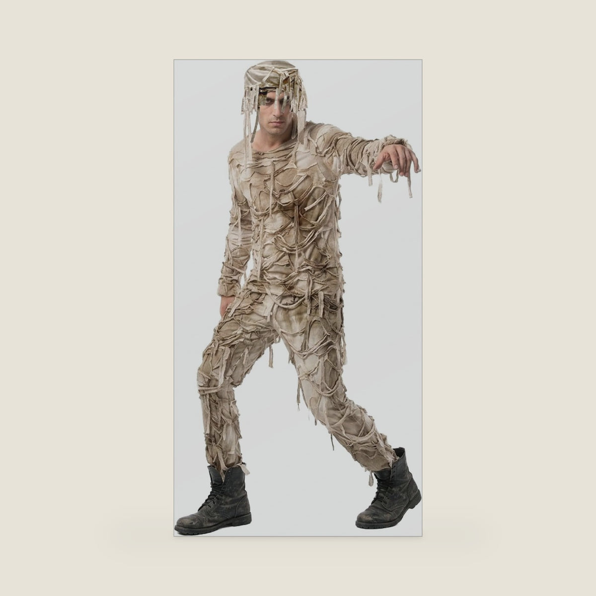 Wildarms Mens Mummy Costume Halloween Cosplay Outfit Sets