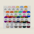 Aeelike Acrylic Yarn for Crocheting, 24 Solid Color Mini Skeins, Weight 3