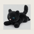 HollyHOME 12" Black Cat Plush Toy, Realistic Soft Lying Cat Stuffed Animal, Fluffy Kitty Plush, Cute Black Kitten Doll for Kids, Cat Lovers, Home Decor & Gifts