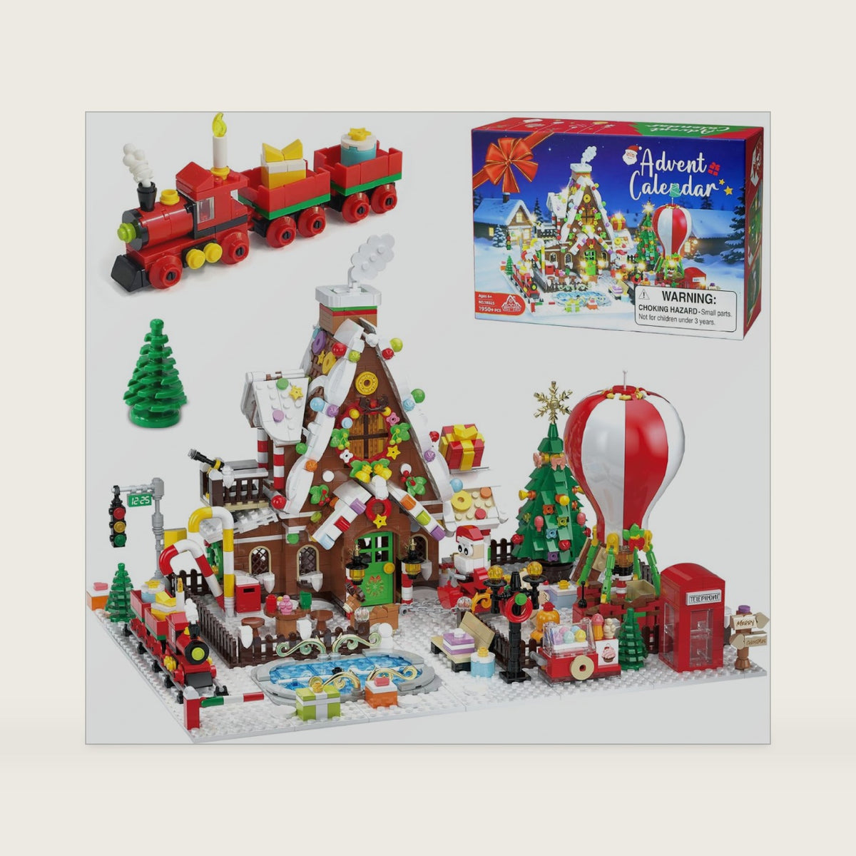 Advent Calendar 2026 Building Blocks, 1950+ PCS Gingerbread House Kit