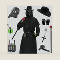 Halloween Adult Plague Doctor Men Costume for Cosplay Party