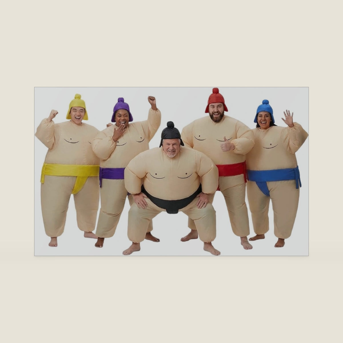 5 Packs Inflatable Sumo Wrestling Suits, Sumo Costume Adult, Blow up Costume, Inflatable Halloween Costumes for Men/Women