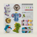 hisucbetter 6Pcs Beginner Crochet Starter Kit, Creative Birthday Gifts for Adults & Kids, Popular DIY Patterns, 40% Extra Yarn Crochet Animals Kits with Step-by-Step Video Tutorials