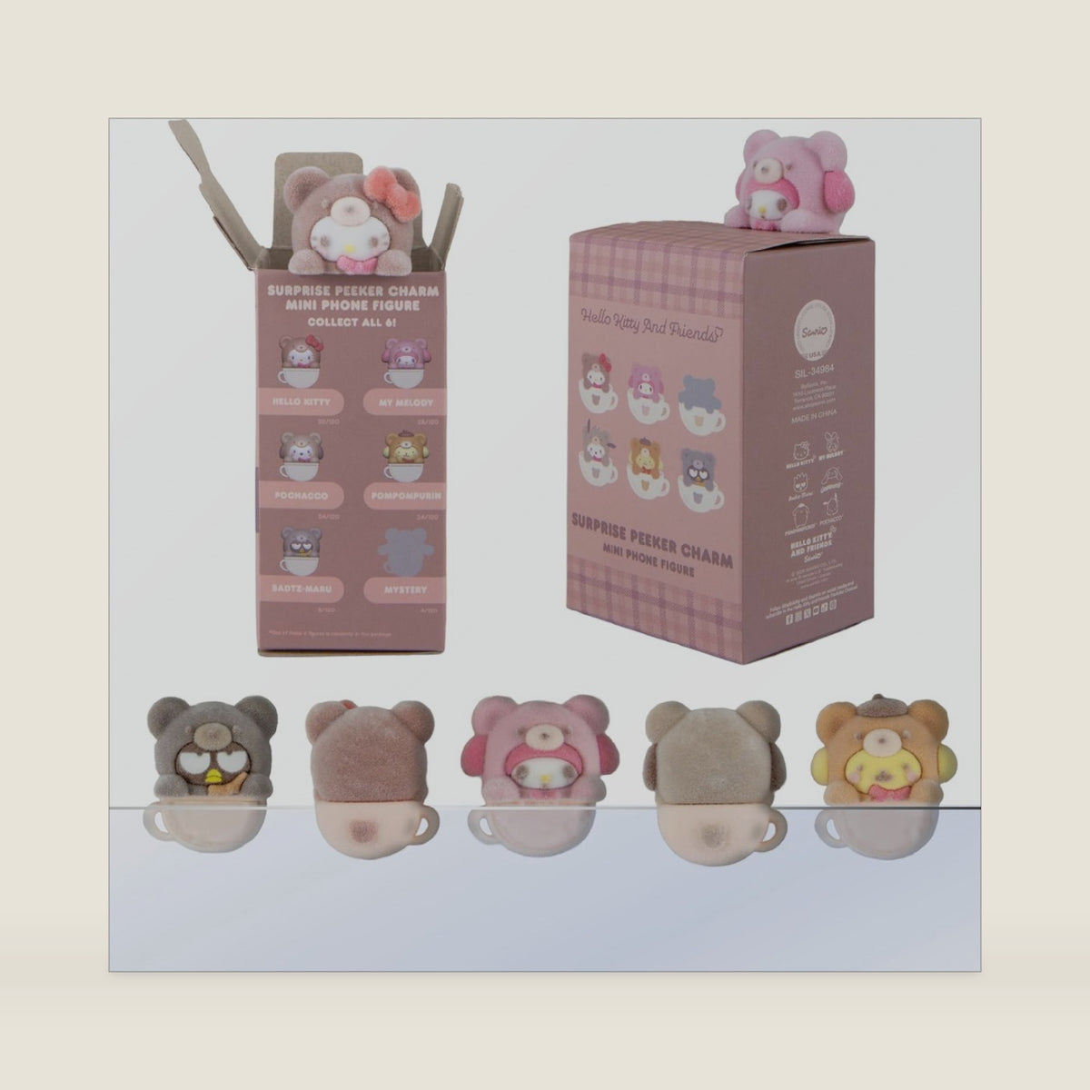 Sonix x & Friends Blind Box Peeker Charms - Latte Bears