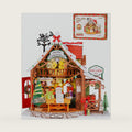 Rolife Christmas Miniature Dollhouse Kit, Wooden DIY House with LED Lights
