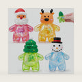 4 Pcs Santa Claus Snowman Elk Christmas Tree Squeeze Toys,Ideal Gift